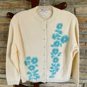 VINTAGE BEADED WOOL SWEATER
